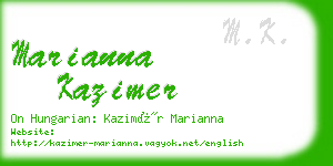 marianna kazimer business card